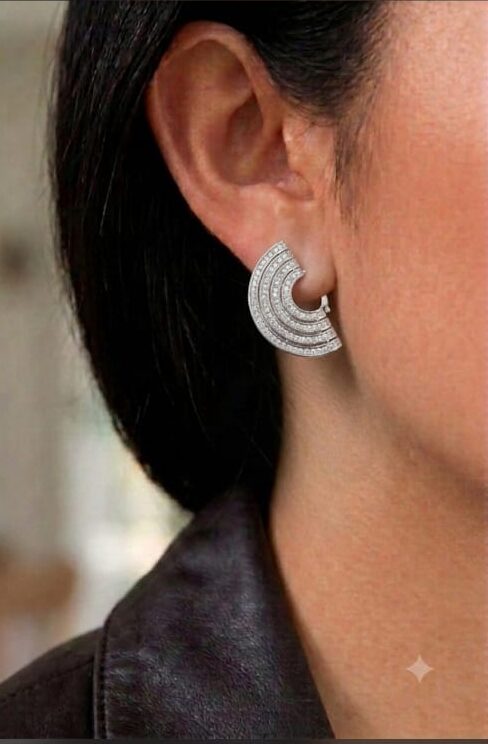 Elegant Geometric AD Hoops