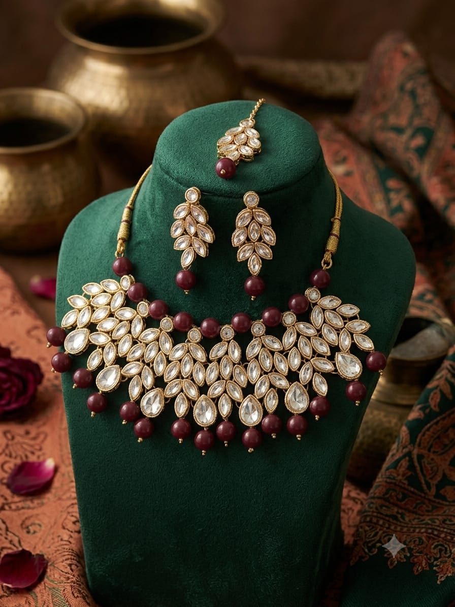 Maroon Choker Set - Image 2