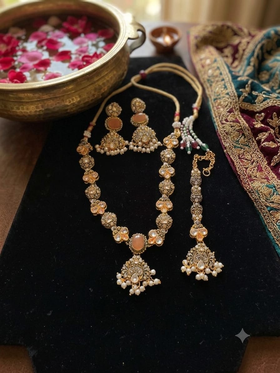Antique-Style Peach Stone Set - Image 2