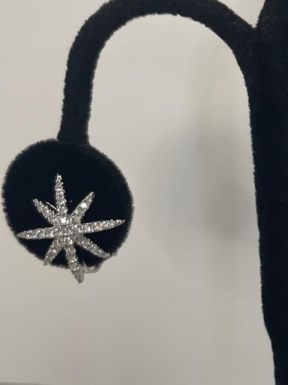 Starburst zircon stone stud - Image 3