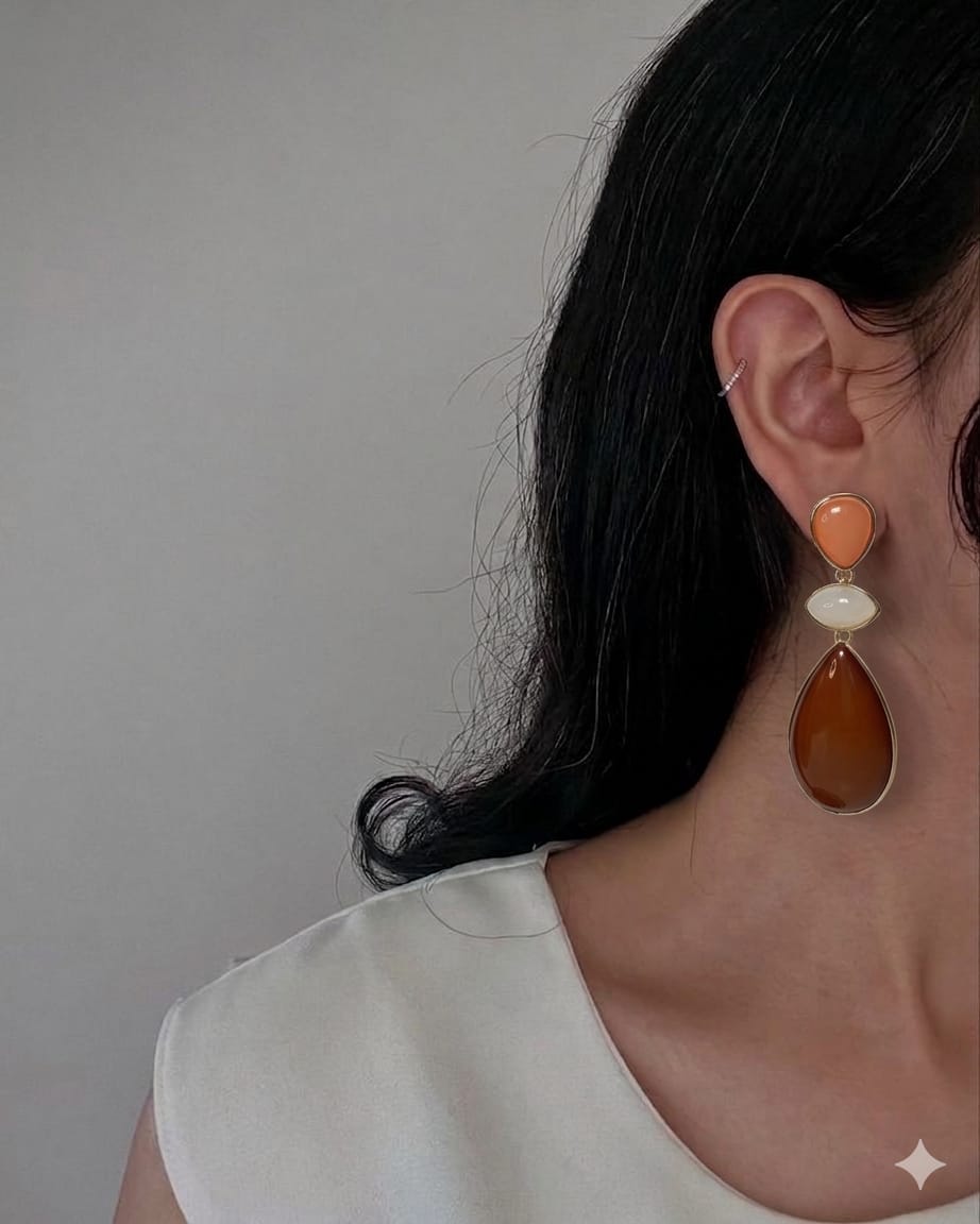 Statement drop earring