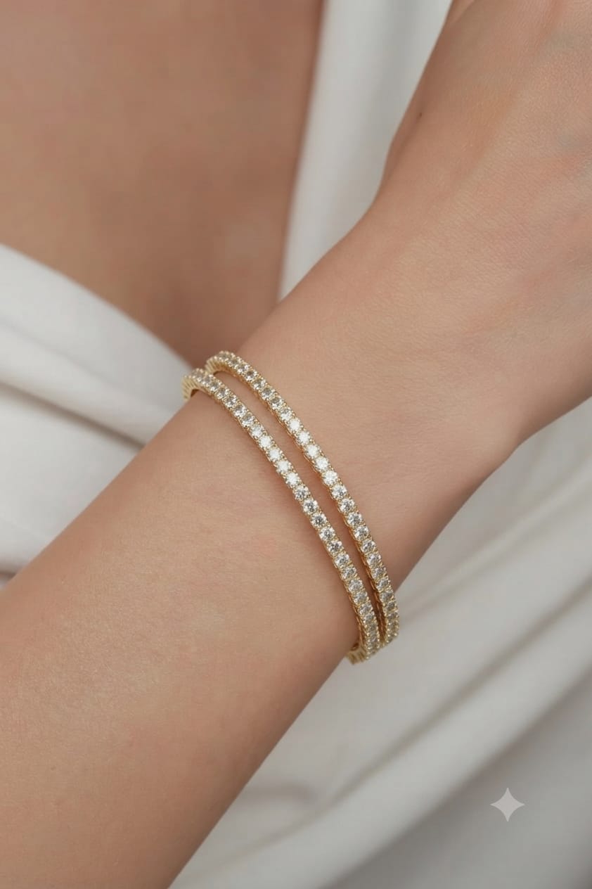 CZ stone bangles#02