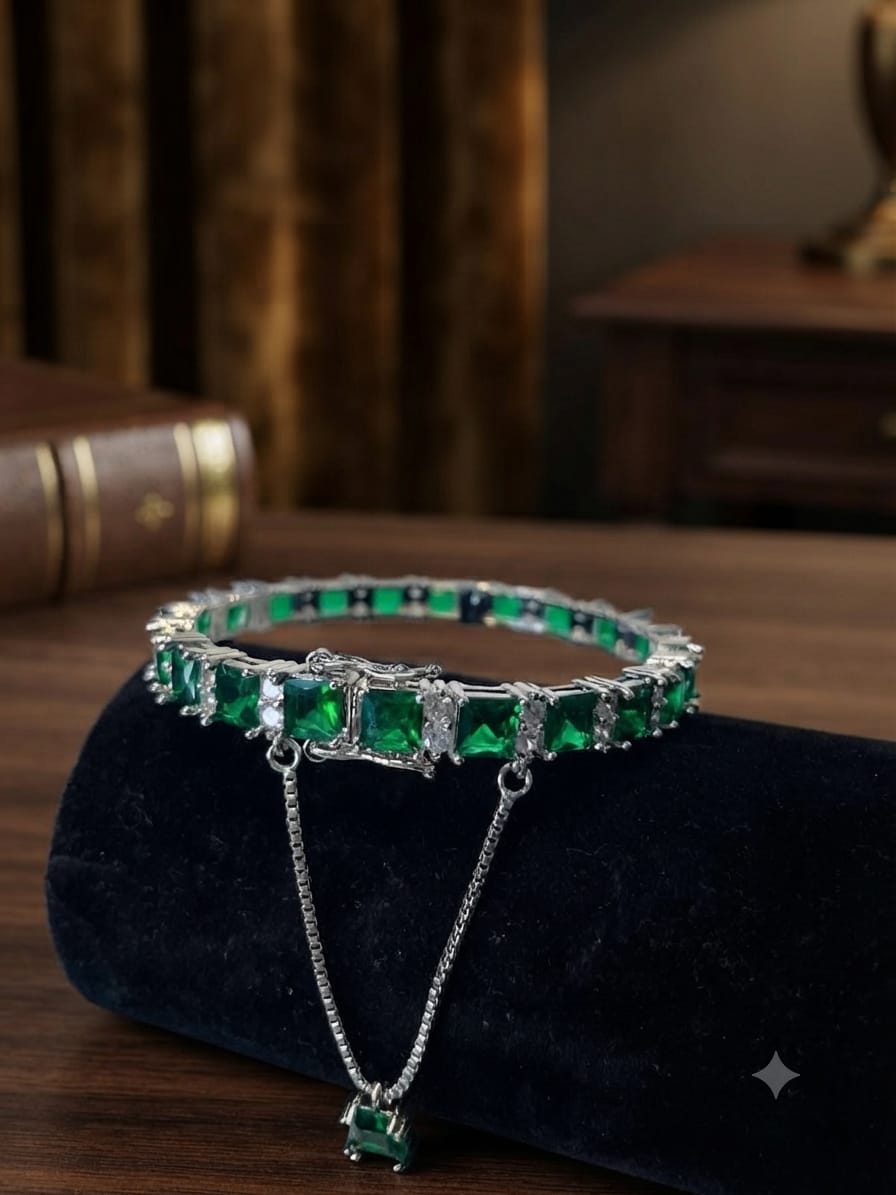 Green doublet bracelet #45