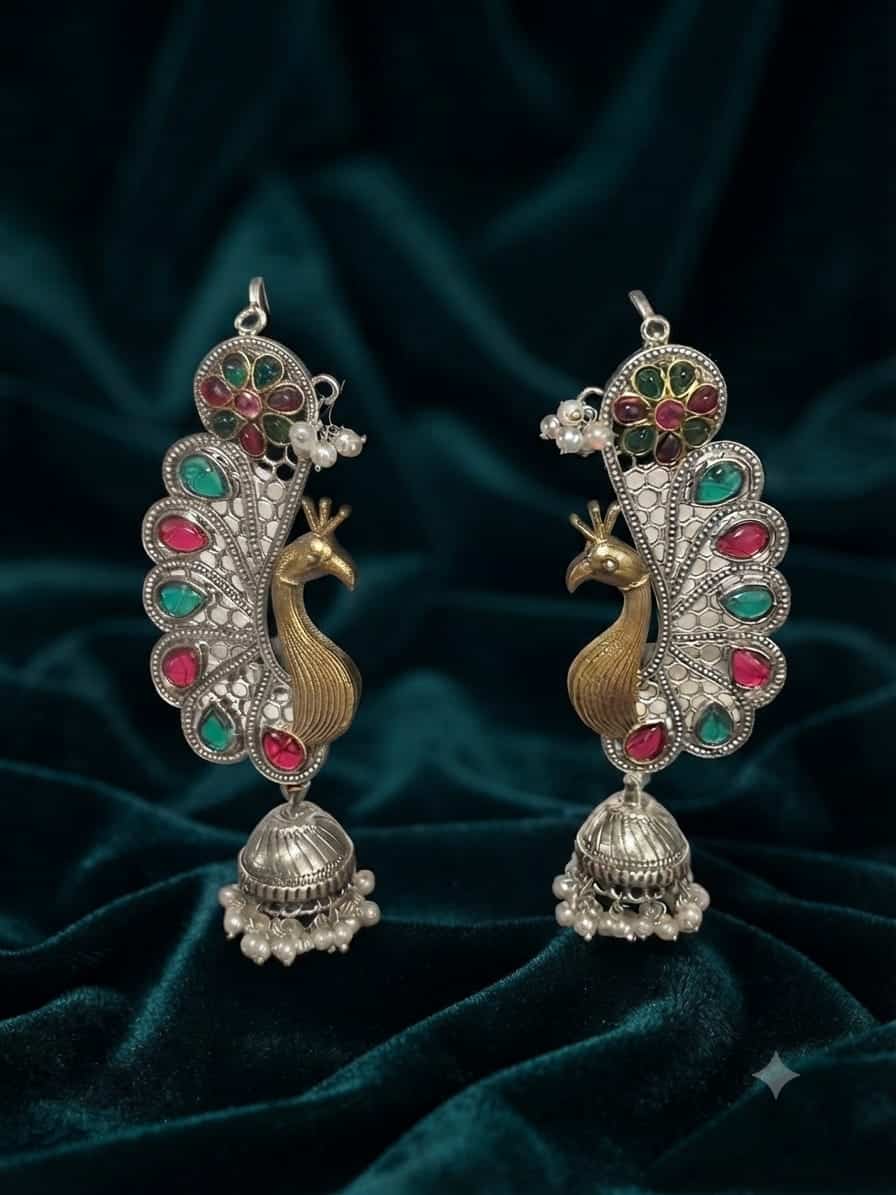 Indian original german silver earcuff#01 - Image 2