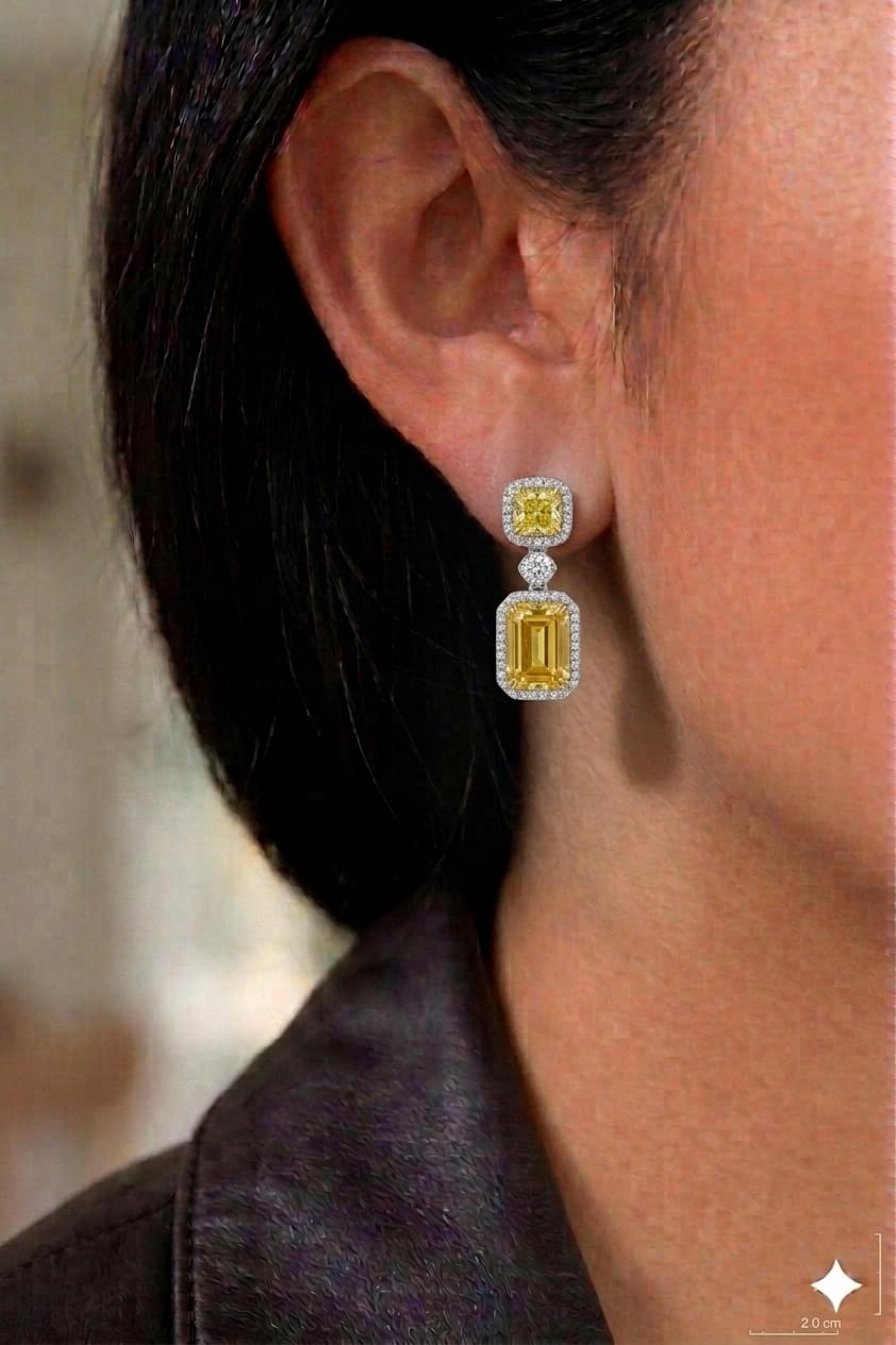 Doublet rectangular  Earrings