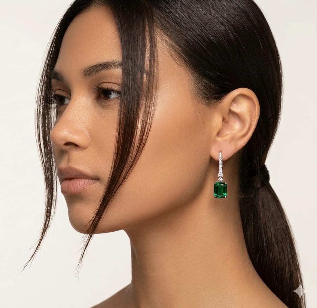 Emerald doublet Earrings
