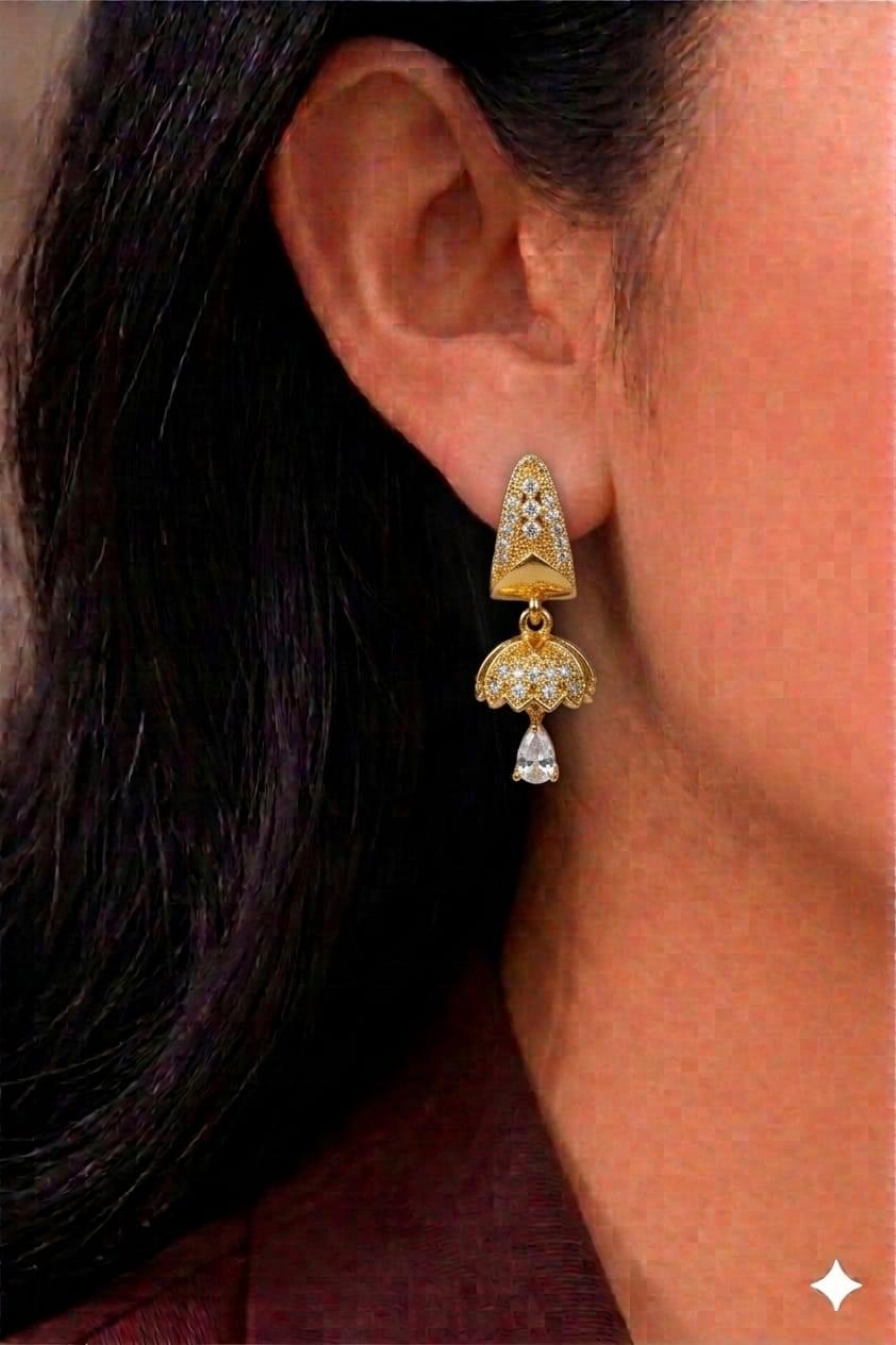 Crystal Bell Drop Earrings