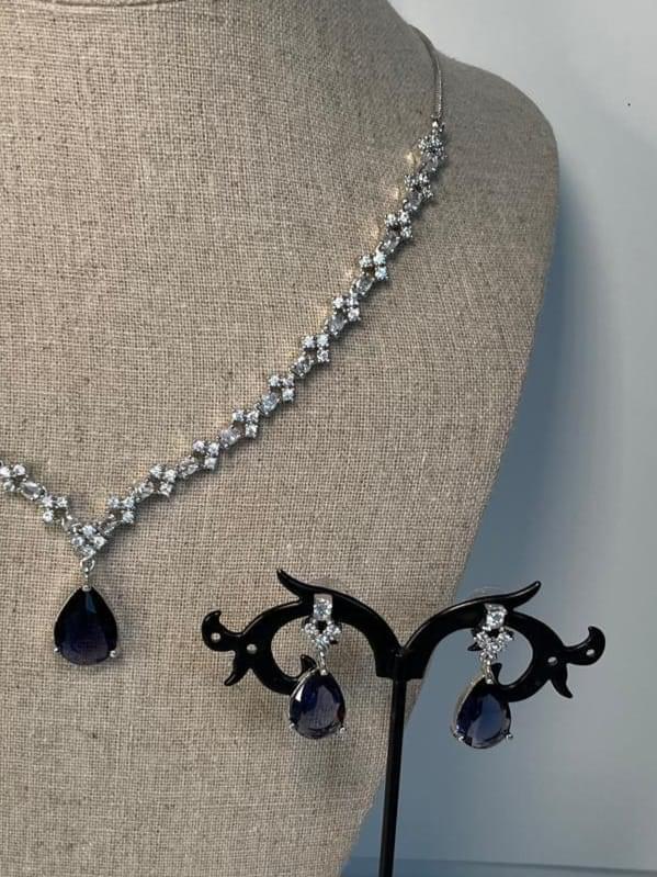 Purple doublet with AD stone necklace - Image 2