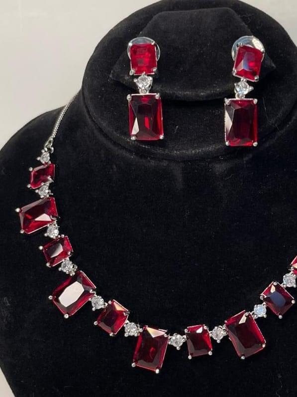 Doublet stone necklace set - Image 5