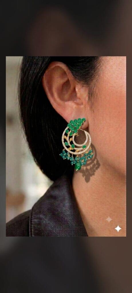Bohemian & Bead Crescent Earrings