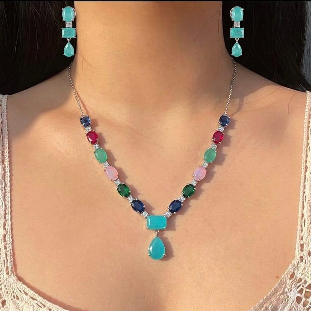 Multicolor doublet stone with AD