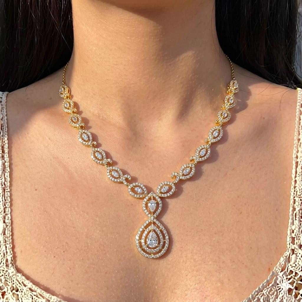 Golden AD  necklace