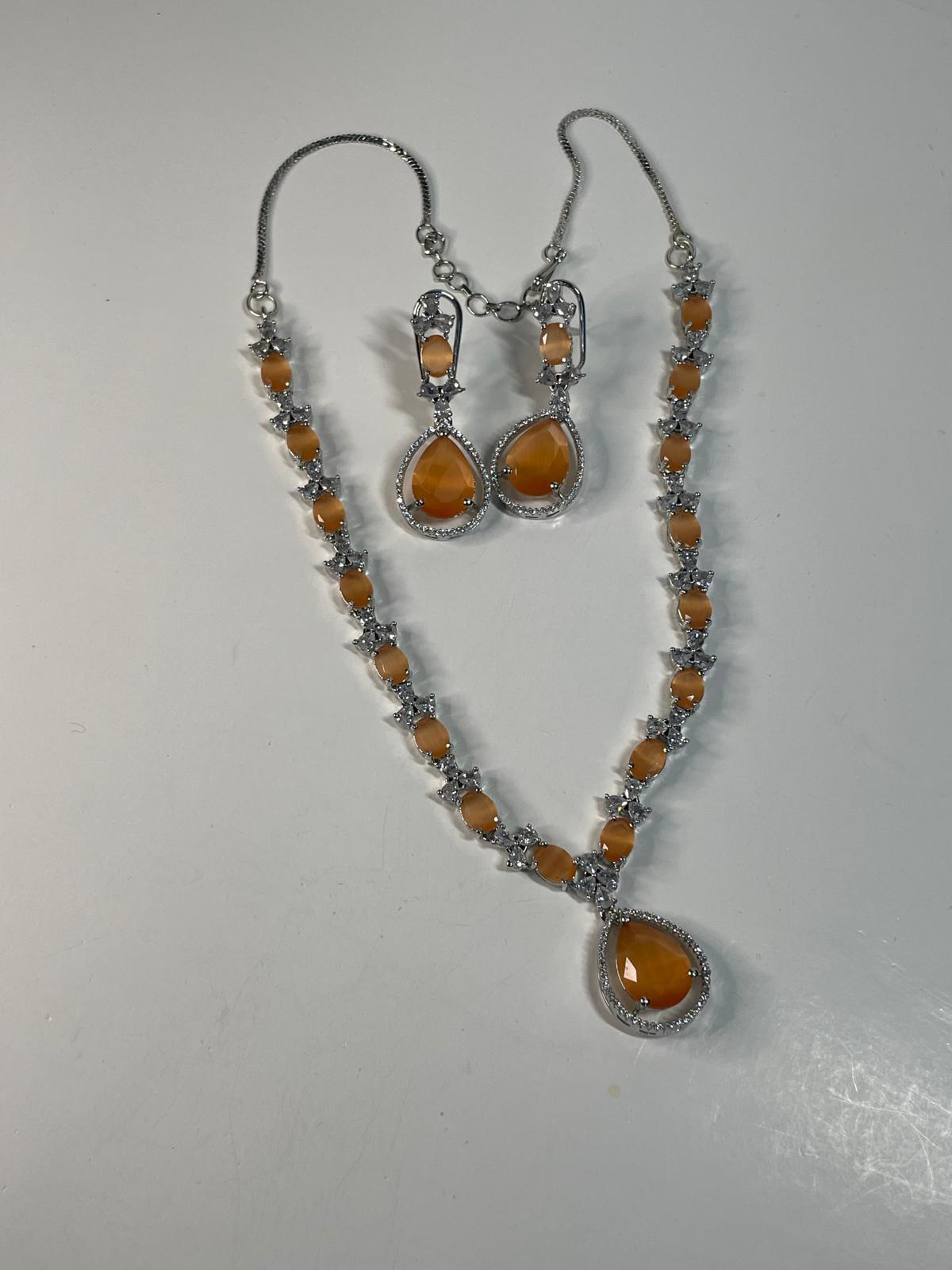 Peach necklace set - Image 3