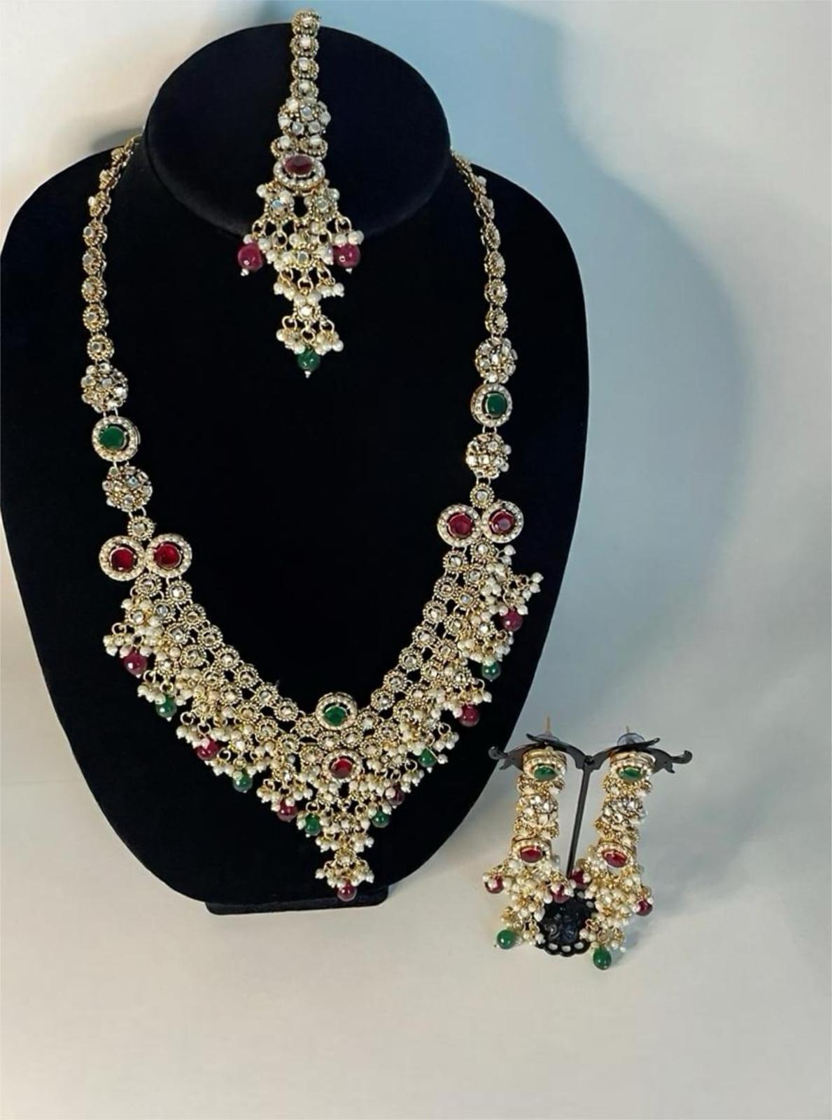 Multi-Color Gemstone Necklace Set - Image 2