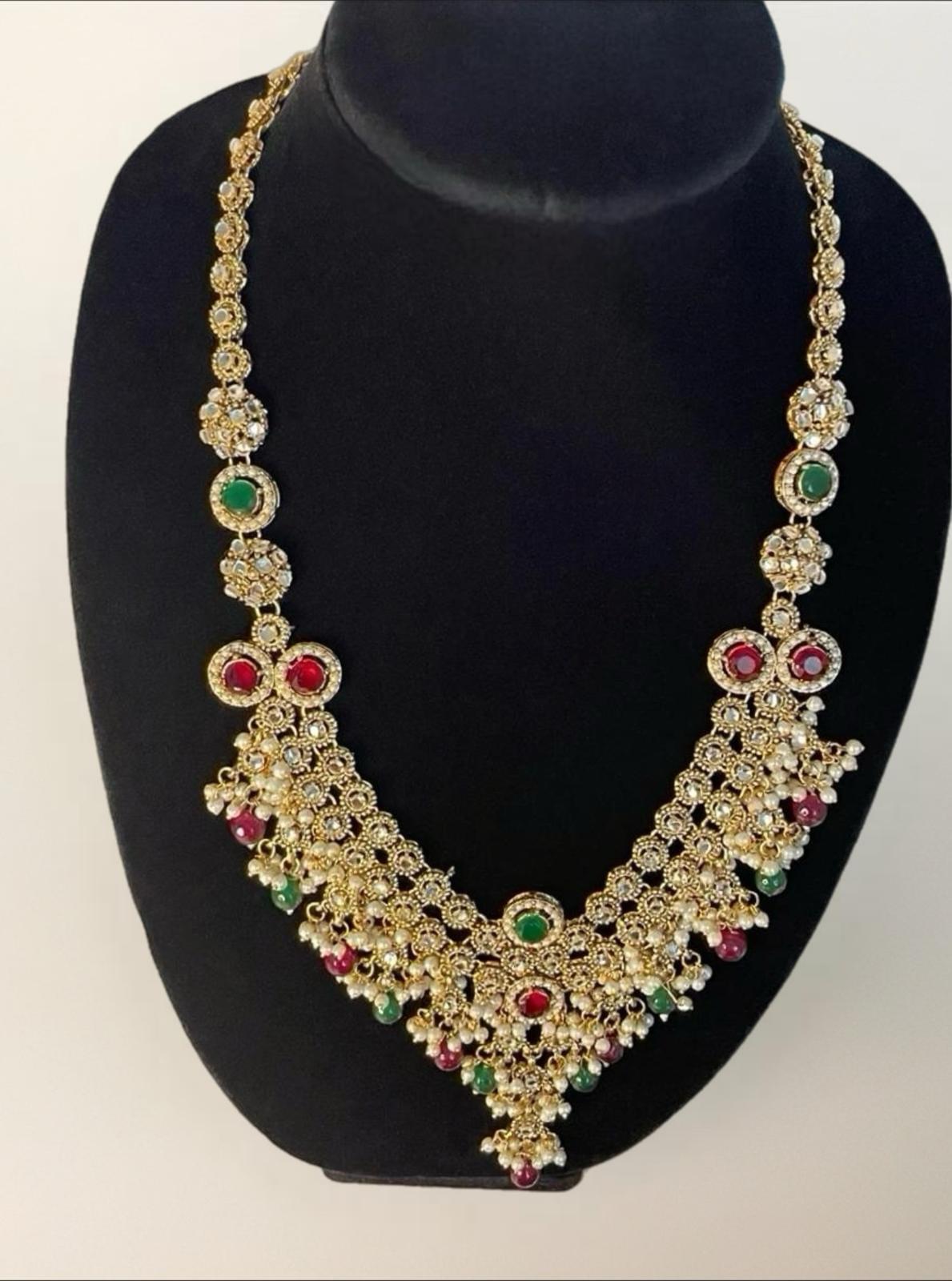 Multi-Color Gemstone Necklace Set - Image 5