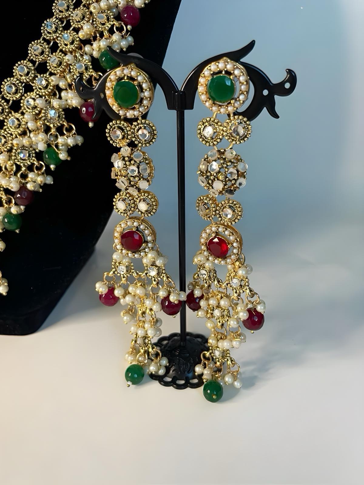 Multi-Color Gemstone Necklace Set - Image 4