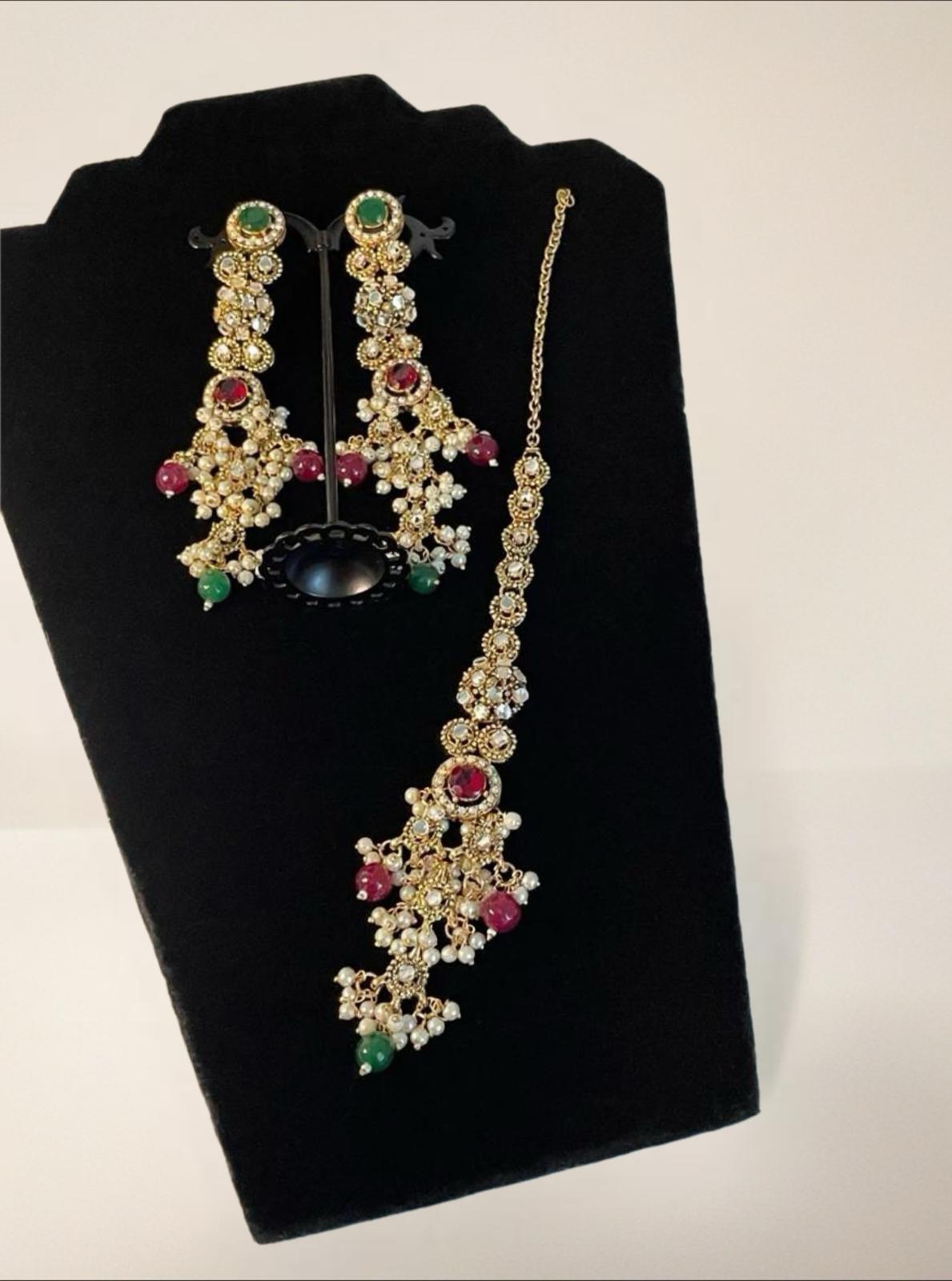 Multi-Color Gemstone Necklace Set - Image 3