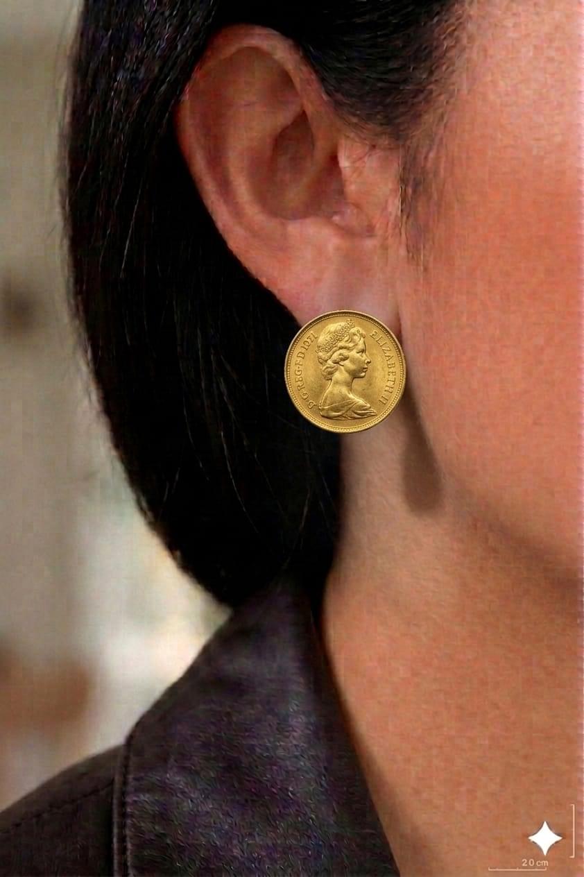 Classic Queen Coin Earring