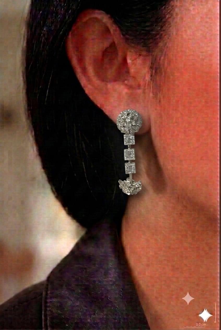 Multi-layered dangle earrings