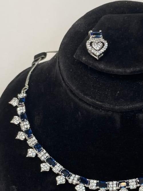 Doublet necklace with AD stone - Image 4