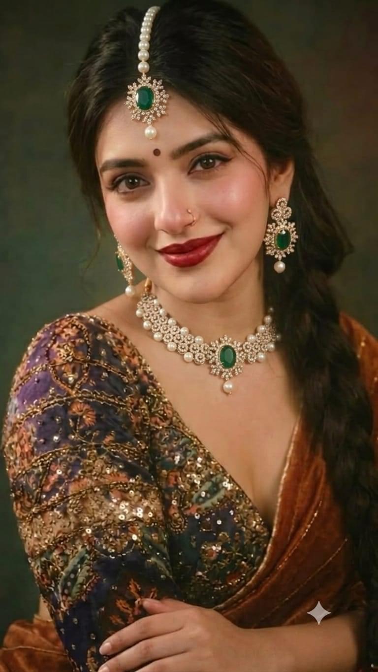 Emerald green necklace set