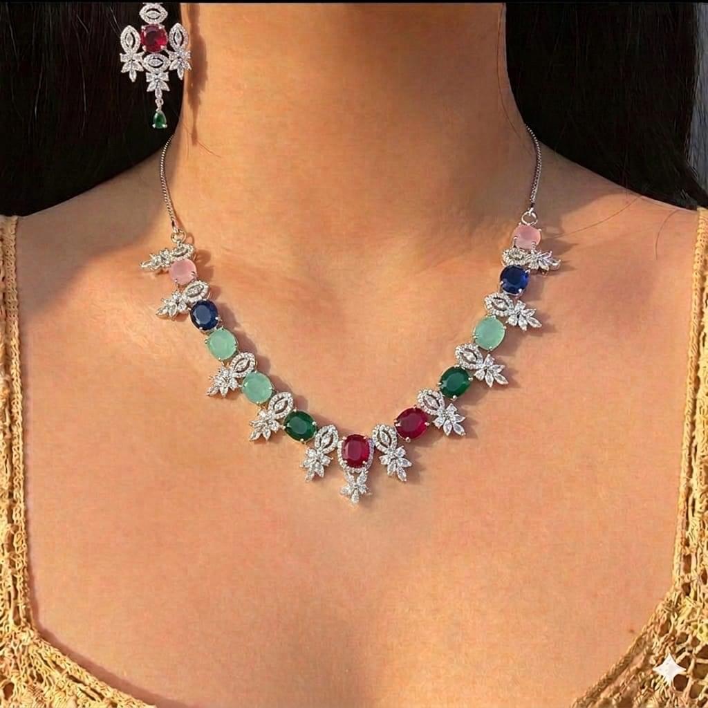 Vibrant Multi-Color  and purple doublet Set